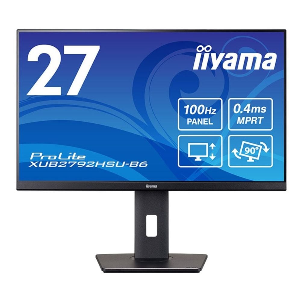 iiyama イイヤマ モニター ProLite XUB2792HSU-B6 (27型 FHD 非光沢 IPS DP HDMI チルト 昇降 ピボット スウィーベル 内臓スピーカー Vesa 3年間保証)