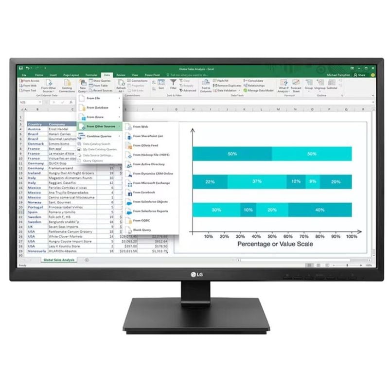 LG Electronics モニター 液晶ディスプレイ 24BK550Y-B(23.8インチ フルHD IPS ノングレア D-Sub DVI HDMI DisplayPort チルト スイベル 高さ ピボット Vesa 3年間保証 ) ブラック