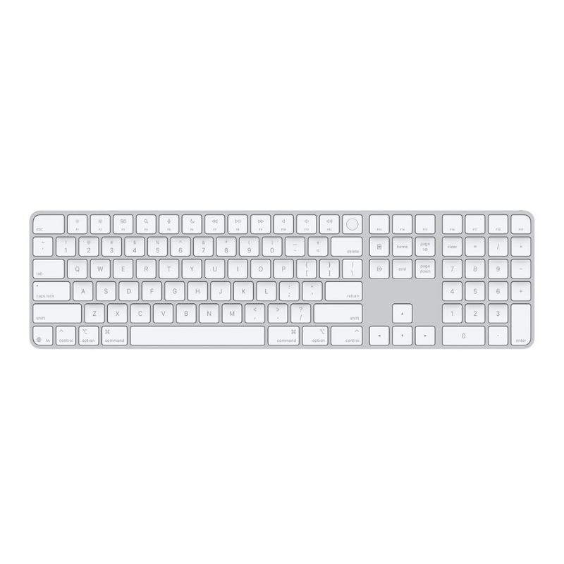 Apple アップル キーボード Magic Keyboard 英語 (US) Appleシリコン搭載 Macモデル 用 Touch ID搭載 テンキーつき USB-C ホワイトキー MXK73LL/A 国内正規品