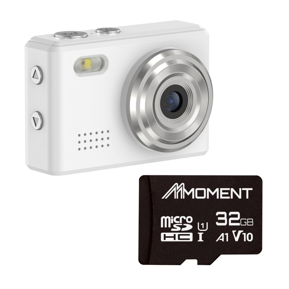 SAC CONNECT MINIカメラ SMC01-WHMSD32 ( 32GB microSDカードつき 約100万画素 CMOSセンサー 固定焦点 0.96インチ液晶画面 動画撮影 レトロモード 小型デジタルカメラ ) ホワイト