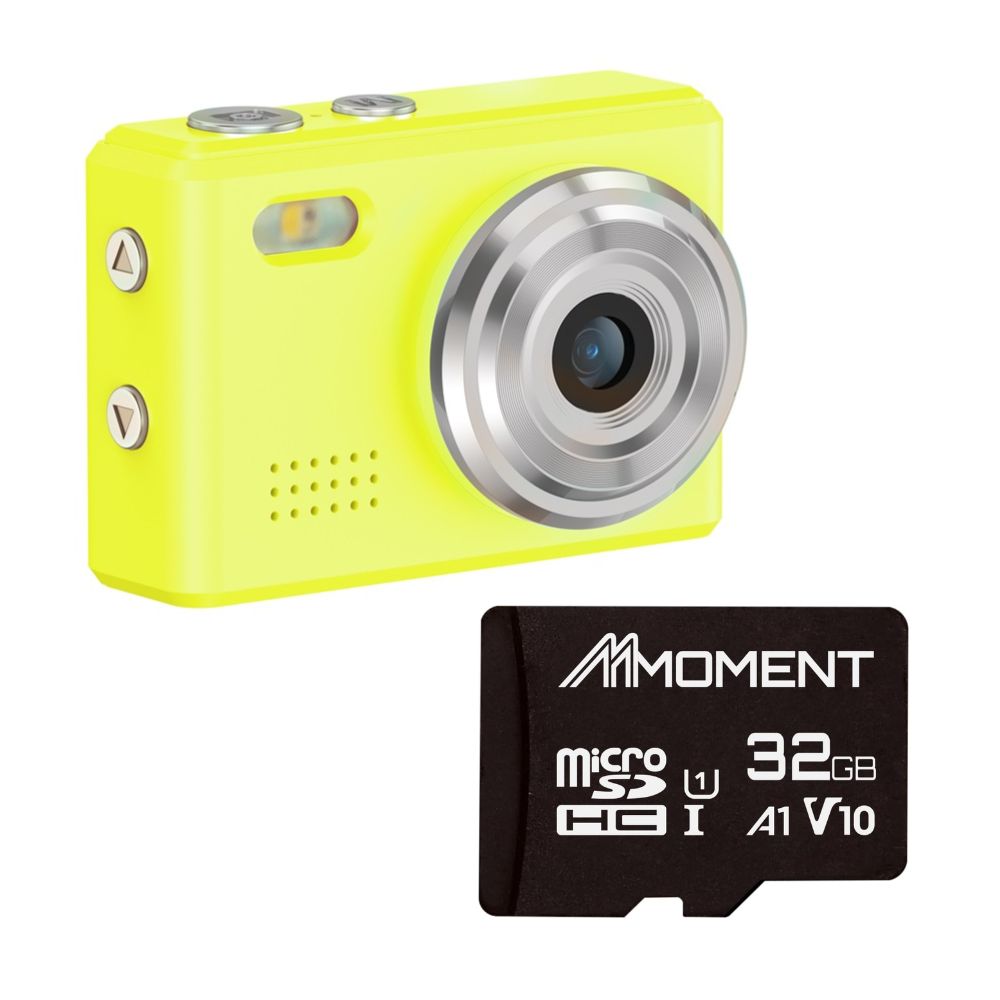 SAC CONNECT MINIカメラ SMC01-YEMSD32 ( 32GB microSDカードつき 約100万画素 CMOSセンサー 固定焦点 0.96インチ液晶画面 動画撮影 レトロモード 小型デジタルカメラ) イエロー
