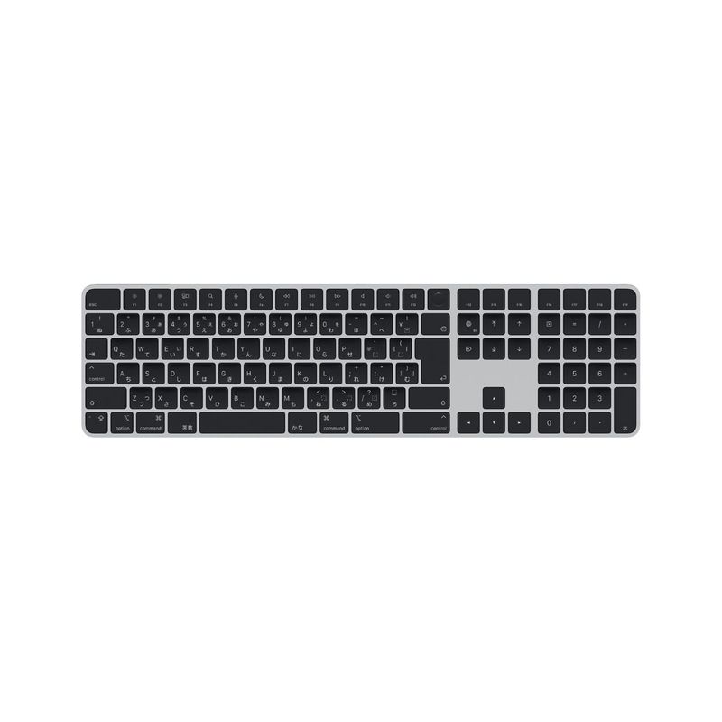 Apple アップル キーボード Magic Keyboard 日本語 (JIS) Appleシリコン搭載 Macモデル用 ブラックキー Touch ID テンキーつき MMMR3J/A 国内正規品