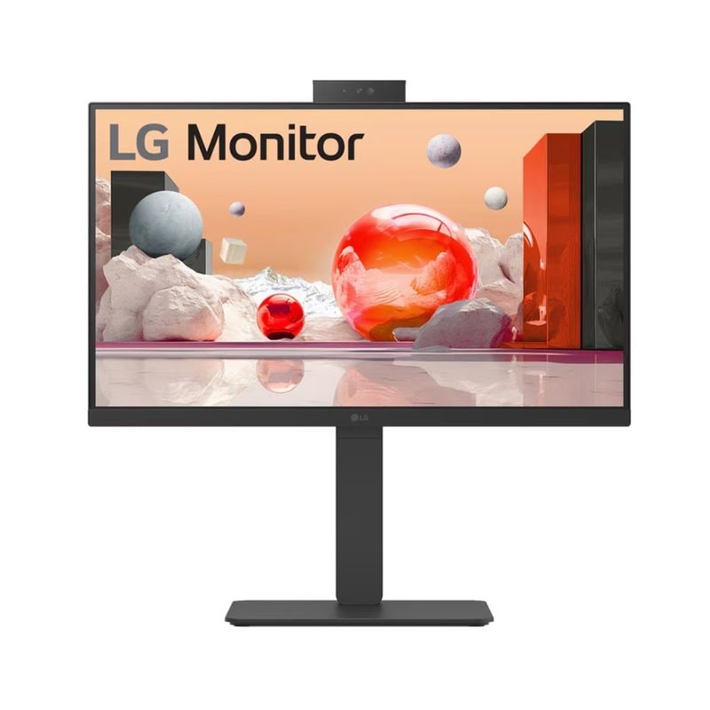 LG Electronics 多機能モニター 液晶ディスプレイ 24BA850-B ( 23.8インチ フルHD IPS ノングレア HDMI DisplayPort USB Type-C Webカメラ 有線LANあり チルト スイベル ピボット 高さ調整 VESA 内蔵スピーカー マイク 3年間保証 )