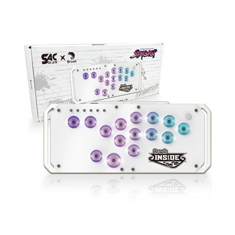 Brook ブルック Fighter Starburst White 有線レバーレスコントローラー FM00012663 ( PS5 PS4 Xbox Switch Windows PC 対応 ターボあり )