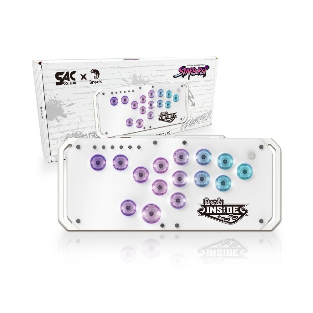 Brook ブルック Fighter Starburst White 有線レバーレスコントローラー FM00012663 ( PS5 PS4 Xbox Switch Windows PC 対応 ターボあり )