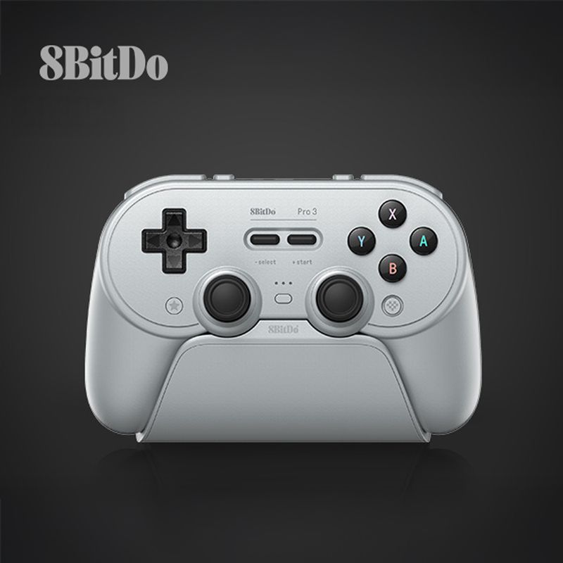 8BitDo Pro 3 Bluetooth Gray 無線 有線 ゲームコントローラー ( Switch Switch2 WindowsPC Android Apple Bluetooth 2.4GHz USB Type-C to Type-A バイブレーションあり 充電台つき )