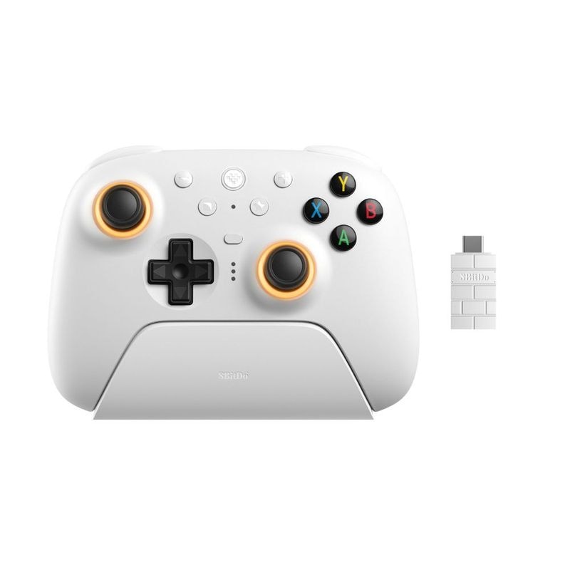 8BitDo Ultimate 2 Wireless White 無線 有線 ゲームコントローラー ( Windows PC Mac OS Android iOS Bluetooth 2.4GHz USB 充電台つき )
