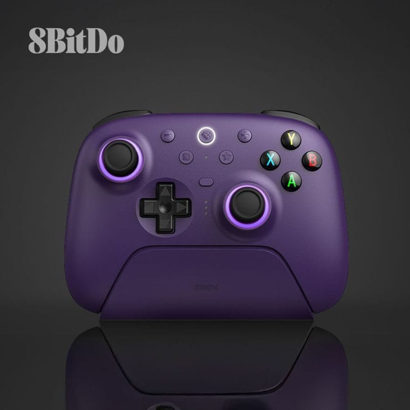 8BitDo Ultimate 2 Wireless Purple 無線 有線 ゲームコントローラー ( Windows PC Mac OS Android iOS Bluetooth 2.4GHz USB 充電台つき )