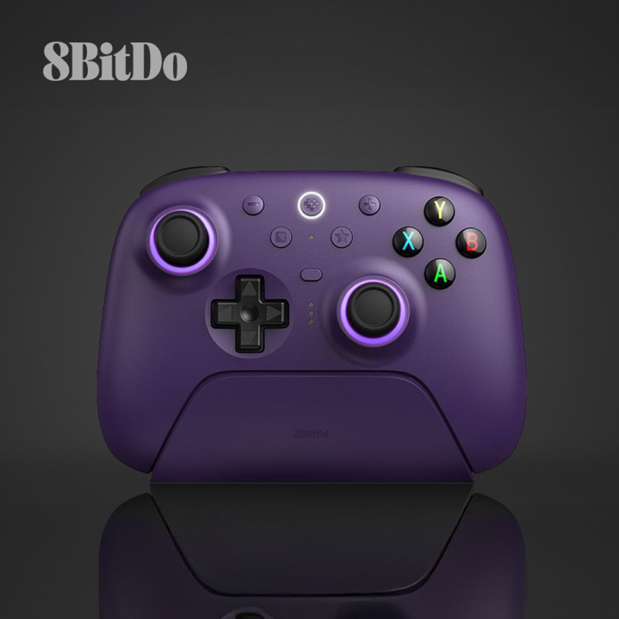 8BitDo Ultimate 2 Wireless Purple 無線 有線 ゲームコントローラー ( Windows PC Mac OS Android iOS Bluetooth 2.4GHz USB 充電台つき )