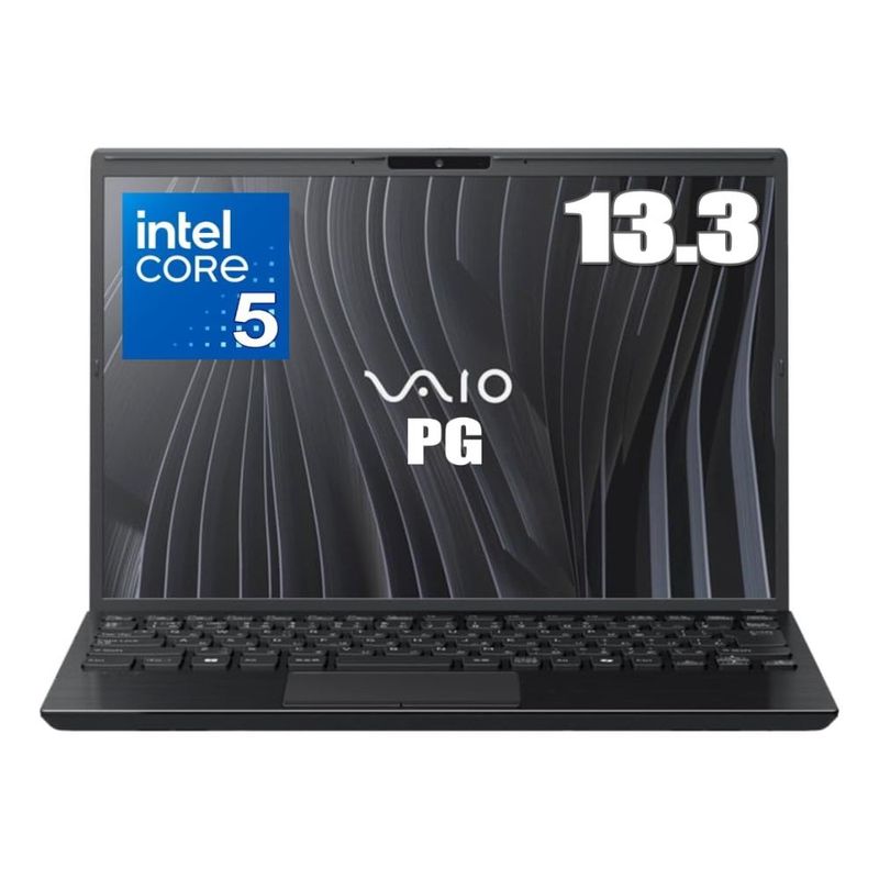 【 約1kg 軽量 】 VAIO ノートパソコン Pro PG VJPG324000001 ( 13.3型 WUXGA 非光沢 Core i5-120U 16GB 256GB SSD Windows11 Pro Webカメラ 有線LANあり テンキーなし Officeなし ) ブラック