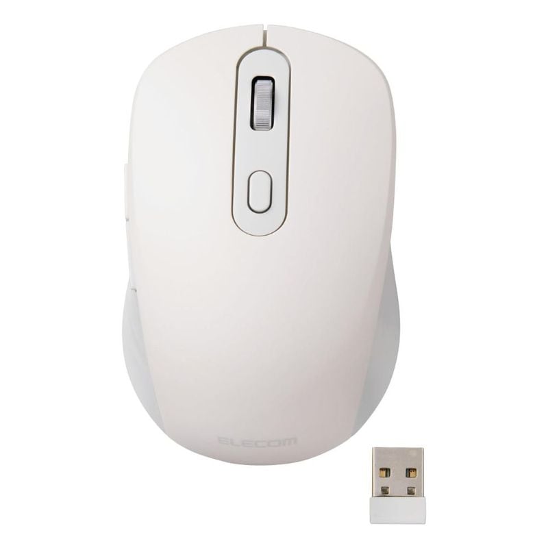 ELECOM エレコム OSMOD Six 無線 充電 静音マウス ( 2.4GHz Bluetooth USBレシーバー収納 BlueLEDセンサー 6ボタン Mサイズ Windows macOS Android iOS iPadOS ChromeOS ) ホワイト