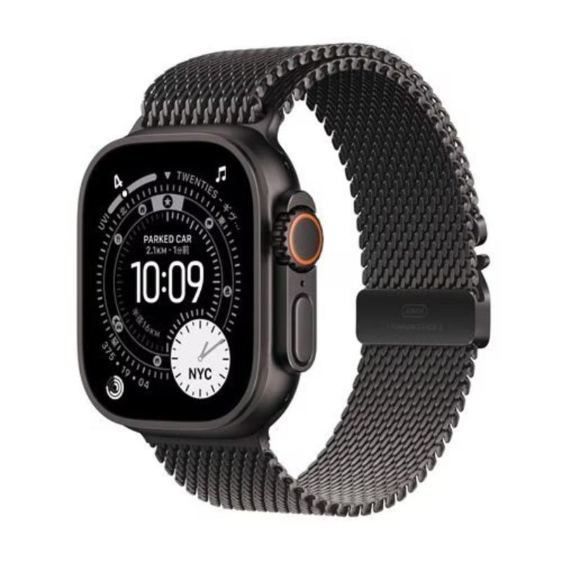 Apple Watch Ultra3 GPS + Cellularモデル 49mm ブラックチタニウムケース ブラックチタニウムミラネーゼループ Mサイズ MF1Q4J/A 国内正規品