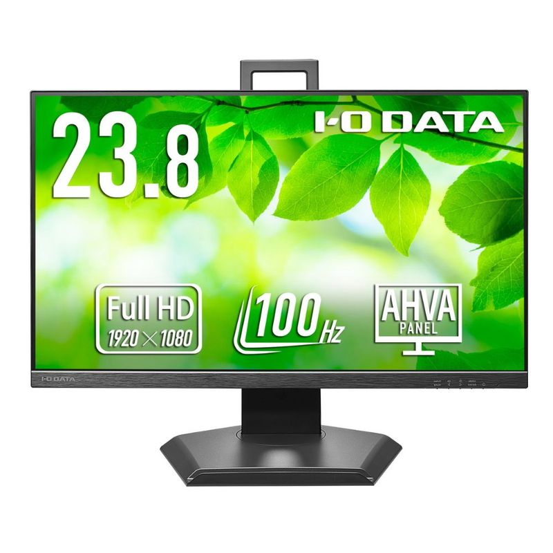 I-O DATA アイ・オー・データ モニター LCD-D242SA-F (23.8型 FHD AHVA 非光沢 HDMI DisplayPort チルト スイベル 昇降 回転 VESA 5年間保証)ブラック