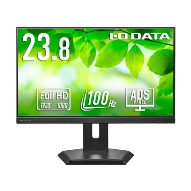 I-O DATA モニター LCD-C242SDB-F (23.8型 FHD ADS 非光沢 HDMI DP USB-C チルト ピボット スイベル 高さ調整 内蔵スピーカー VESA 5年間保証) ブラック