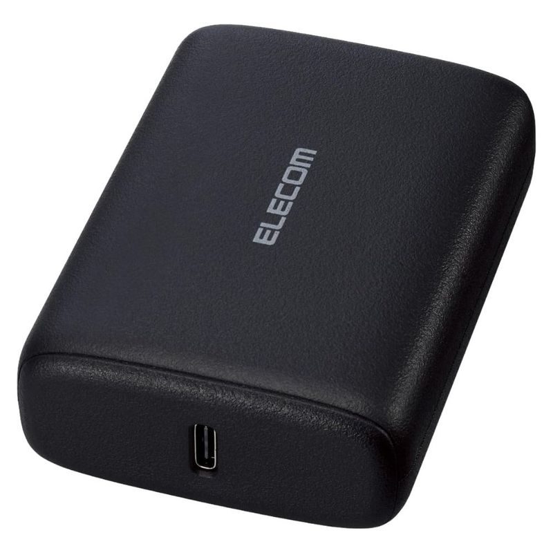 ELECOM エレコム コンパクト モバイルバッテリー DE-C70L-10000BK ( 10000mAh 30W出力 3A Type-Cｘ2 まとめて充電 ) ブラック