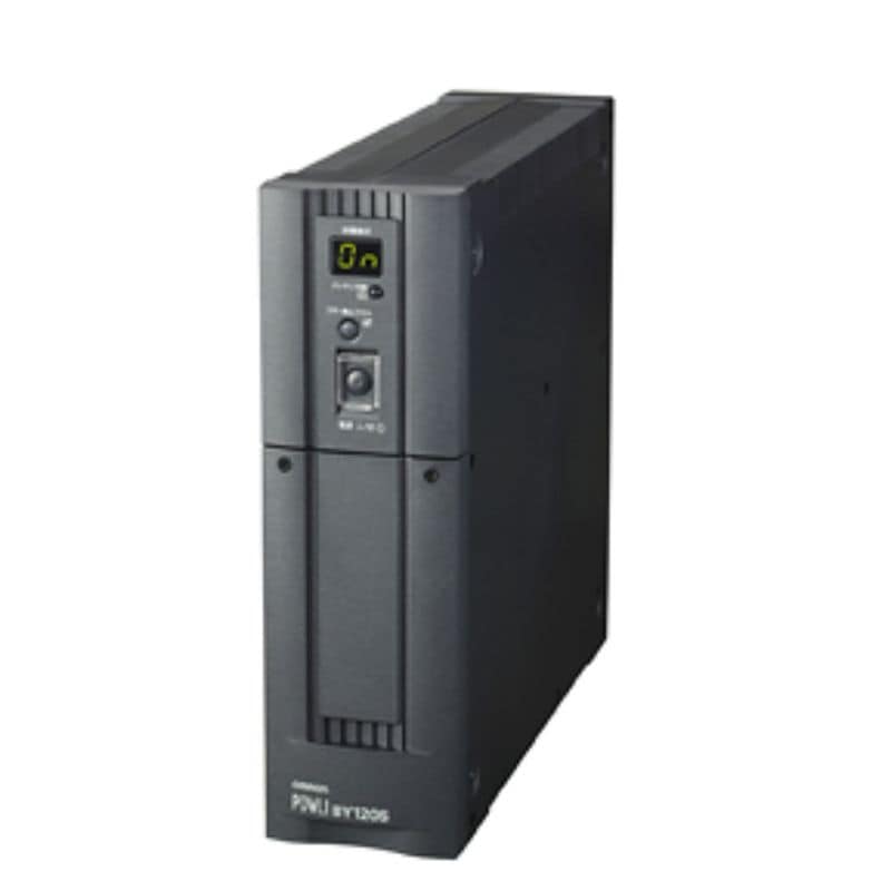 オムロン UPS 無停電電源装置 BY120S ( 1200VA 720W 12A 15A 据置型 正弦波出力 常時商用給電方式 5-15R×4個 強制空冷 保証3年間)