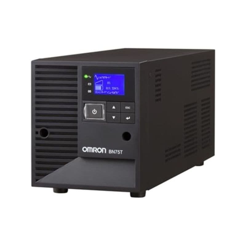オムロン UPS 無停電電源装置 BN75T ( 750VA 680W 10Ａ 12Ａ 据置型 正弦波出力 ラインインタラクティブ 5-15R×6個 自然空冷 保証3年間)