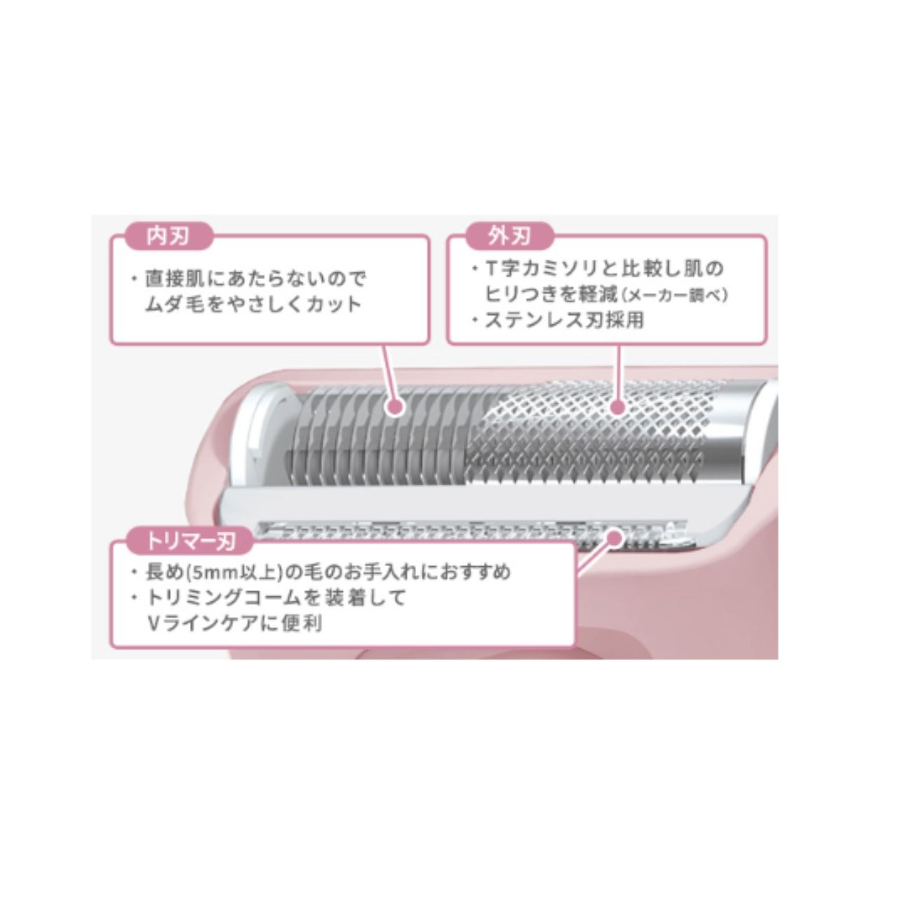 TESCOM テスコム elims me レディシェーバー TT250A-P ( ボディ Vライン 用 乾電池式 泡剃り 水洗い可 トリミングコーム 掃除用ブラシ付 ) メルティピンク