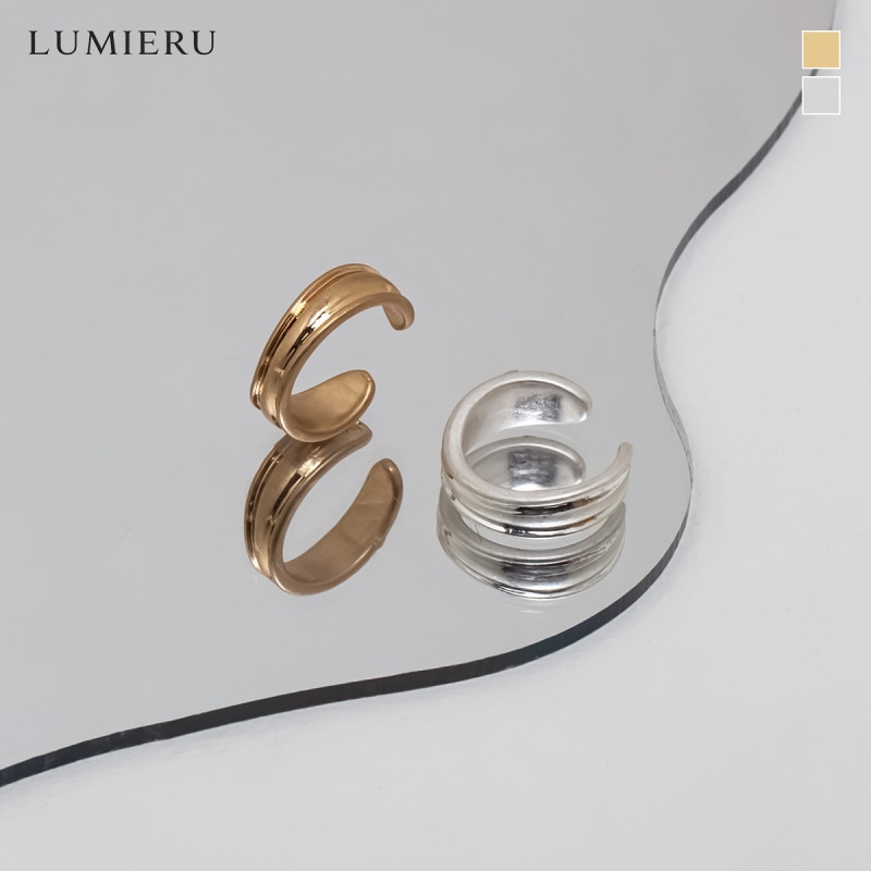 リング《ステンレス製 テクスチャウェーブラインリング 全2色 3サイズ