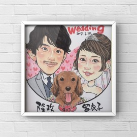 ペット似顔絵 犬/猫などリアルなペットの似顔絵オーダーメイド にが