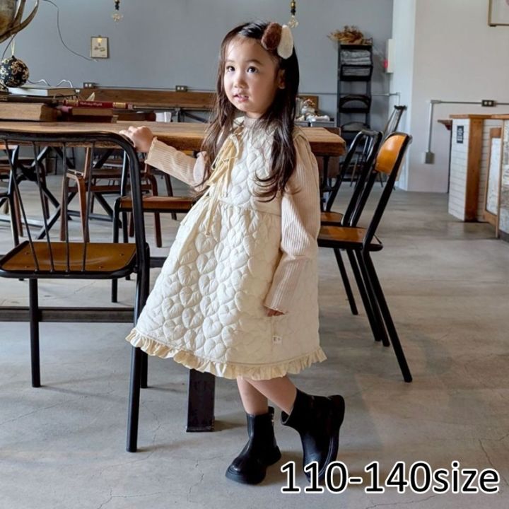 130sizeのみ ハート キルティング ワンピ | キッズ,女の子,スカート