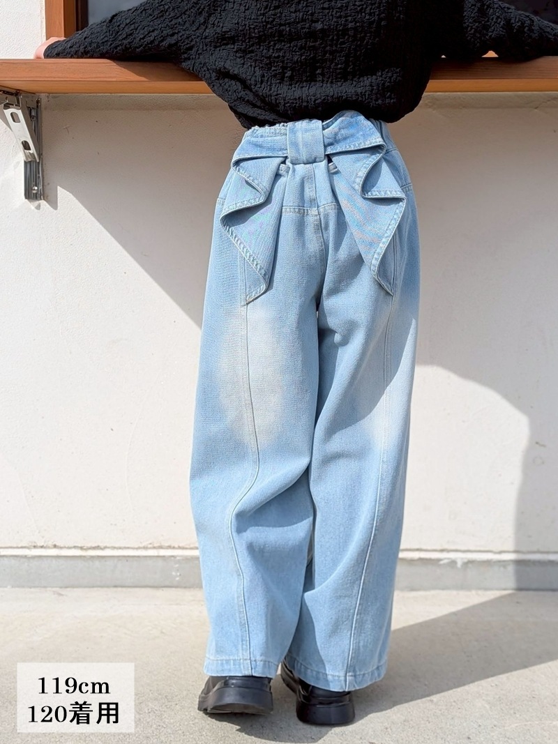 バックリボン デニムパンツ | キッズ,女の子,ボトムス | Laulea