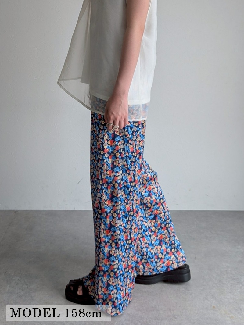 LAURA ASHLEY フラワープリントプリーツパンツ フラワー プリーツパンツ | レディース,ボトムス | Laulea