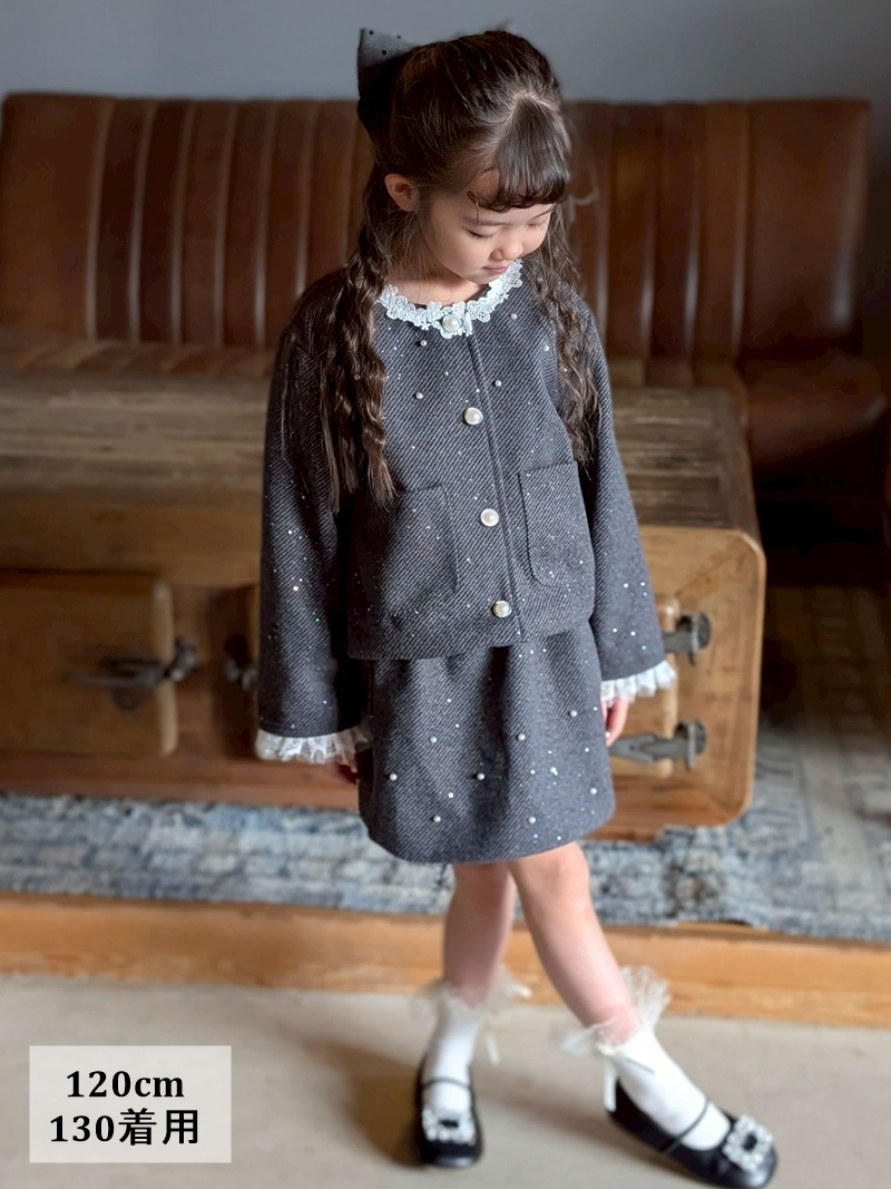 キッズ 【新品】うさと　子供服セットアップ　バック付き ※ひらり ジュニア シンプル セットアップ 子供服 上下 女の子 トップス