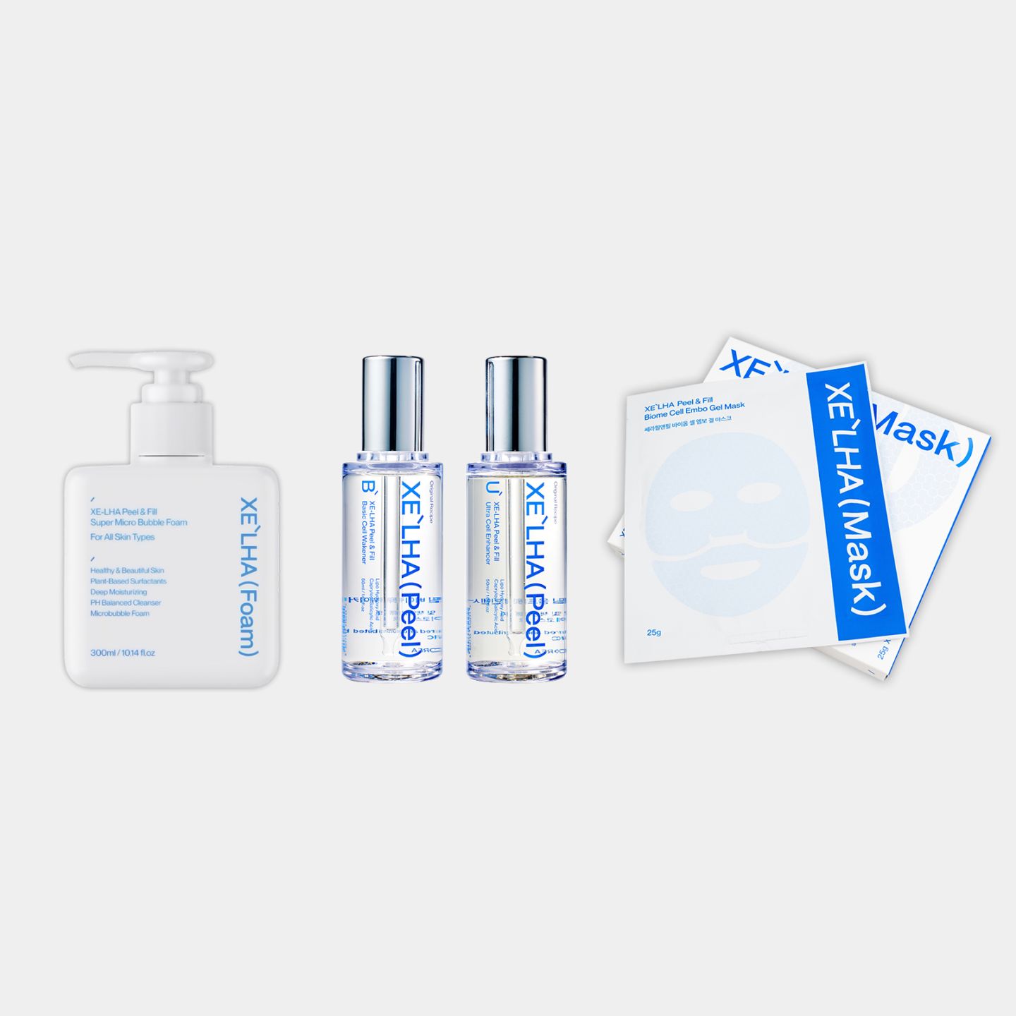 【XE-LHA】<br>導入3点セット（Foam / Peel&Fill / Mask）