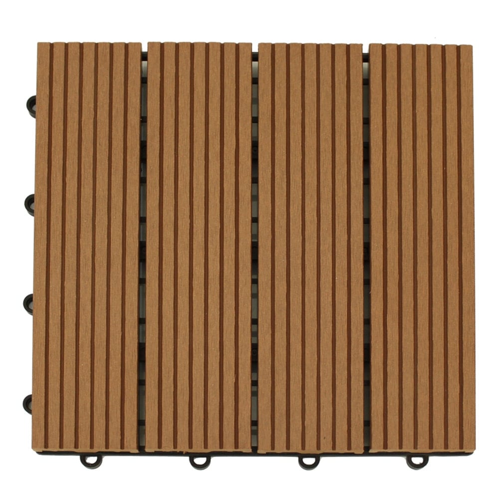 デッキパネル 人工木 樹脂 『クレアーレST2』 ブラウン 1枚 （単品