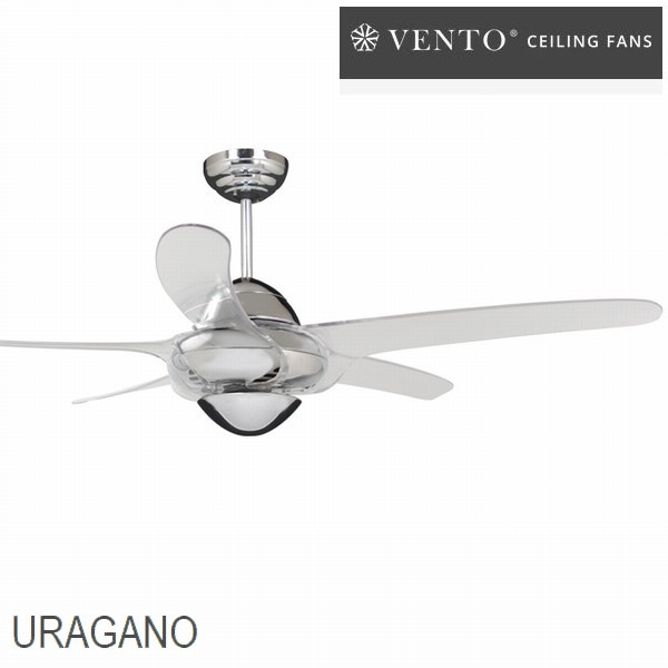 【未使用】シーリングファン/定価28,500円 シーリングファン VENTO ウラガノ クリア [VF-UG54CH-CL] リモコン付