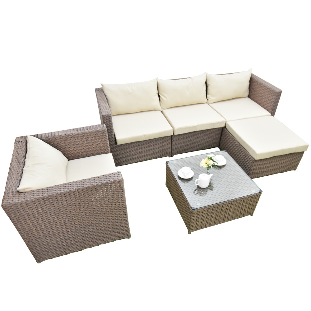 ガーデン テーブル セット ガーデンソファ 2way ラタン調739-200