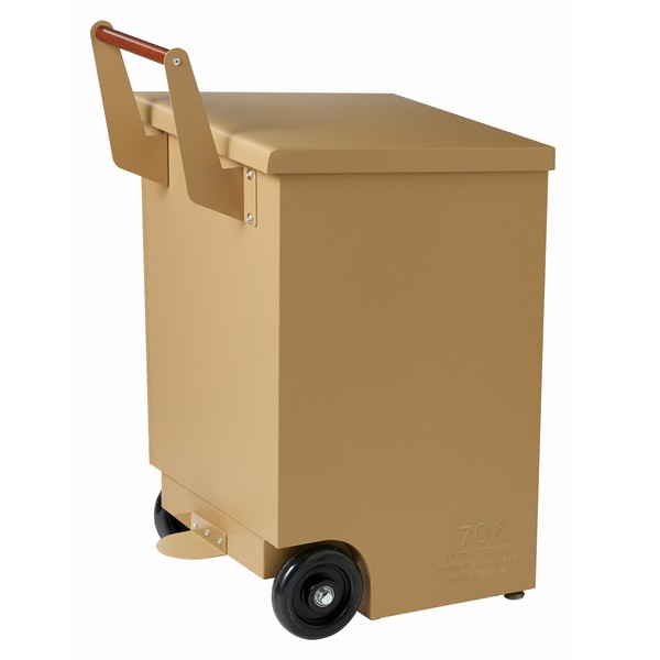 ダストボックス カートタイプ 70L TRASH CART キャメル (S23-0601-CM