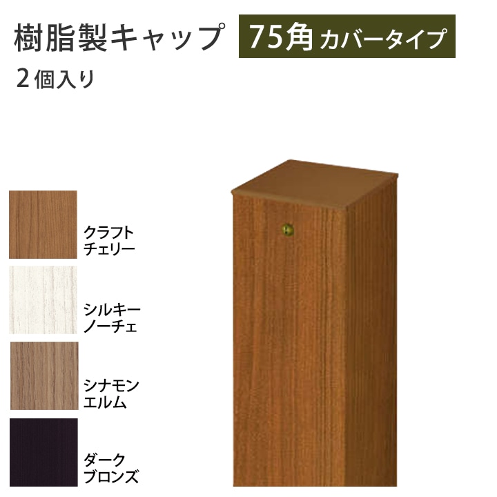 ポストキャップ 75×75用 2個入 樹脂 カバータイプ 三協アルミ アルファ
