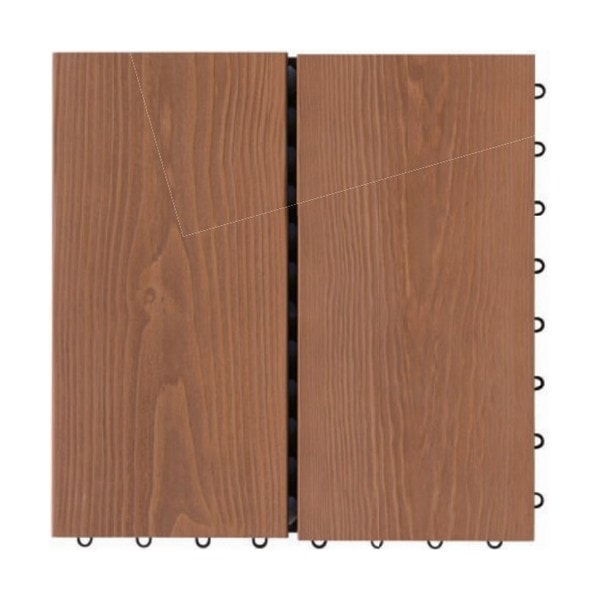 ウッドパネル 彩木スナップデッキ 8枚入り [カラー：唐茶] アルミ 木目
