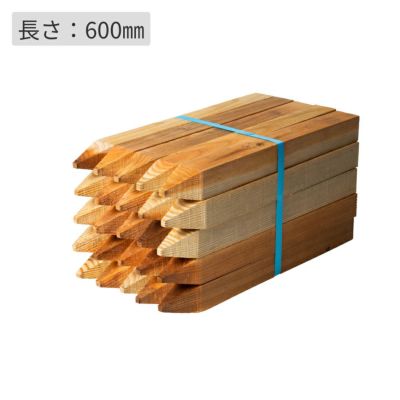 杉 桧 測量木杭 45mm角(素材/防腐加工なし）45×45×600mm（21.0kg）・1