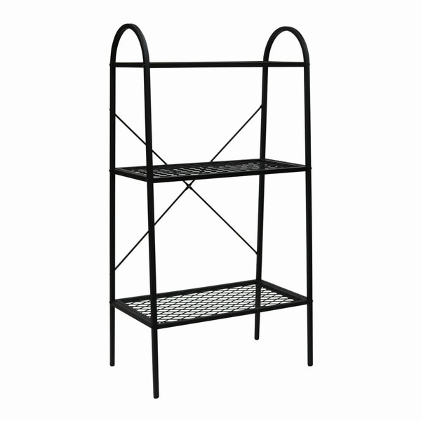 スチールラック 3段 幅61cm 高さ110cm マットブラック (TW002BLK