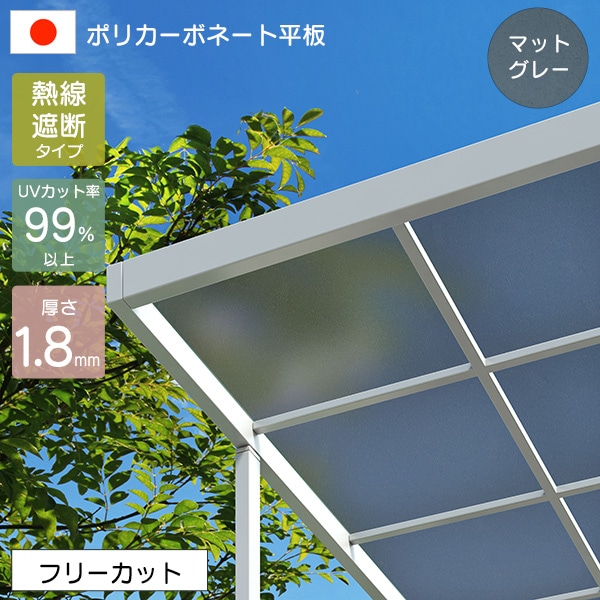 ポリカーボネート板 5mm クリア フリーカット 切り売り 10，000円/1平米 両面耐候 カーポートなどに ポリカーボネート板 5mm クリア 片面マット フリーカット 切り売り