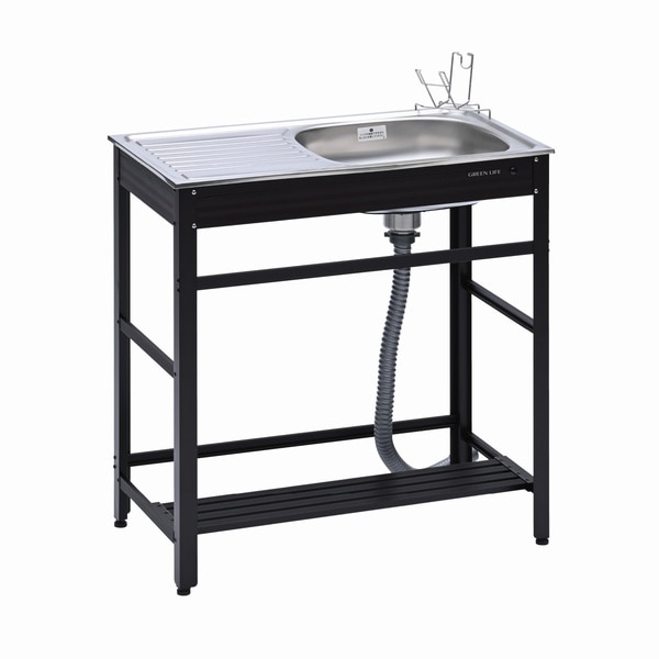 ガーデンシンク 流し台 屋外 水切り 簡単設置 庭 ガーデニング アルミ