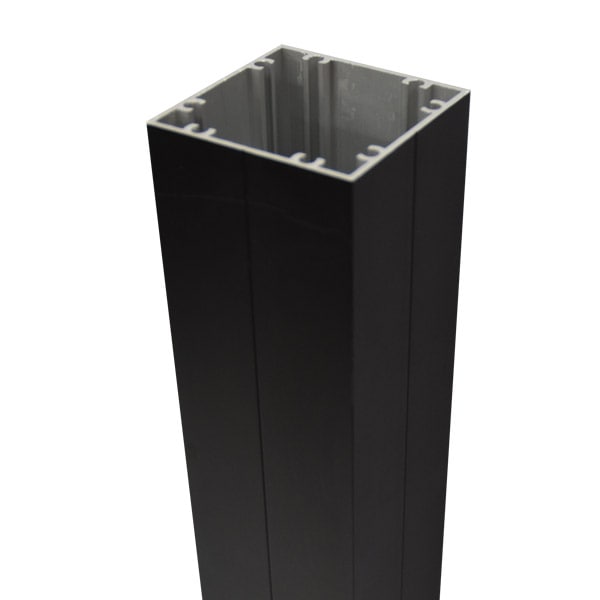 アルミ支柱50角 50×50×3000mm (3.0kg) ブラック t1.5mm リーベ