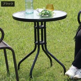 �����ǥ�ơ��֥� ľ��60.5cm �֥�å� (33904) ���饹�ơ��֥�BK FBC-01 ���̳�ƻ+1200��