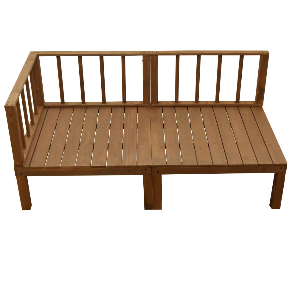 人工木ウッドデッキＡセット ウッドデッキ 縁台 ステップ台 フェンス（362） 人工木ウッドデッキAセット ウッドデッキ 縁台 ステップ台 フェンス