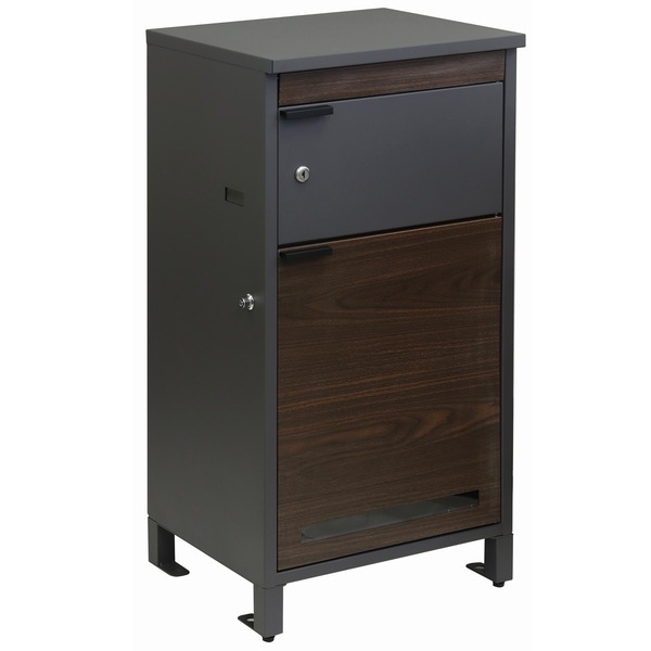 宅配ボックス 郵便ポスト一体型 木目調 Maisie メイジー ダークグレー