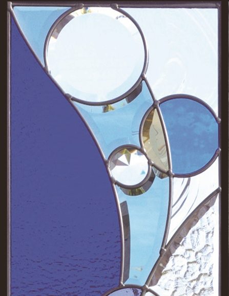 ステンドグラス 一部鏡面ガラス (SH-C33) 927×289×18mm デザイン