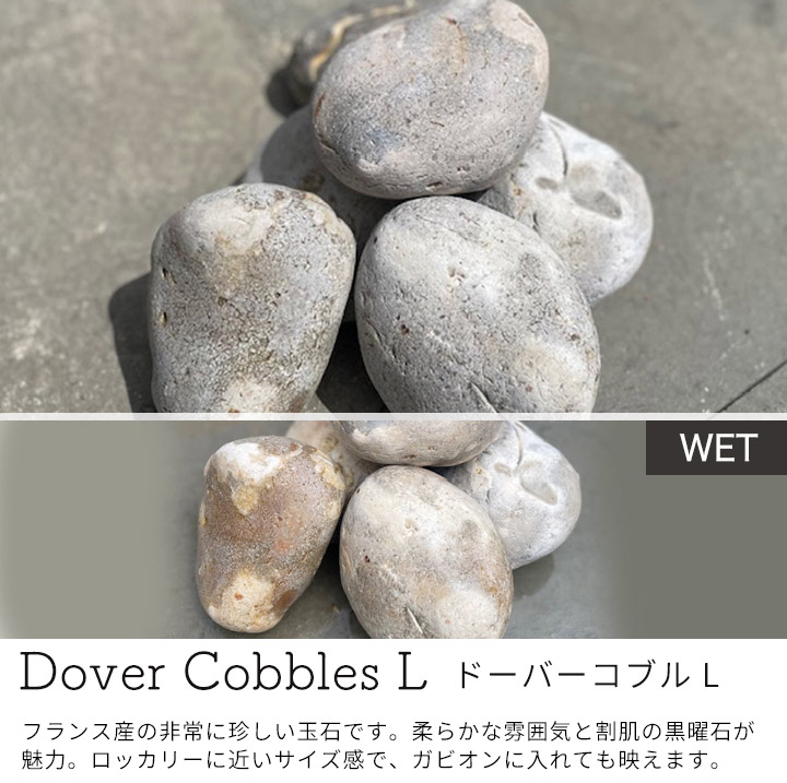 庭石 栗石 玉石 フランス産 天然石 ドーバーコブル L 120～200mm (1.5