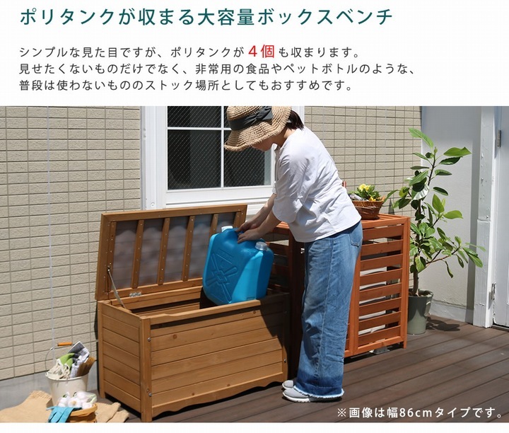 大容量！薔薇ペイントの木製ストッカー収納ボックス　ブルーシャドー 大容量！薔薇ペイントの木製ストッカー収納ボックス ブルー