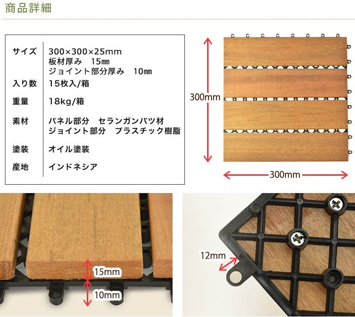 ���ѵס�����󥬥�Х����ǥå��ѥͥ롡��300��300��25mm��15����/Ȣ��(18.0kg)