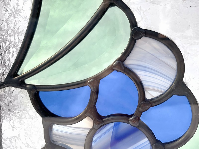 三種のフルーツ ヴィンテージ ステンドグラス ベリーズ・アンド