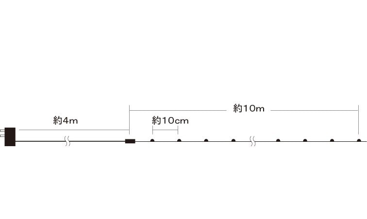 ����ߥ͡������ ������ LED���奨�꡼�饤��100�� �ŵ忧 (JE100D) �����ץ����� 10m ���᡼�����߸˶Ͼ�