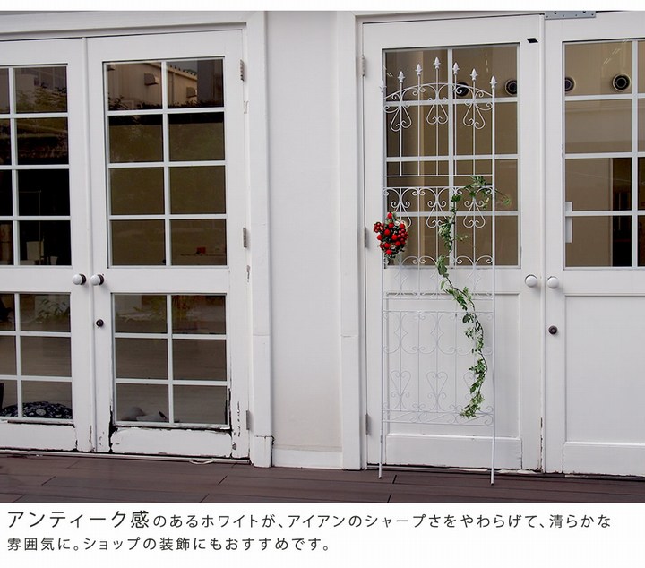 スワンでお願いします。アイアンホワイトwelcomeフェンス1枚ラスト